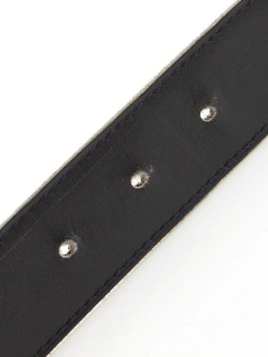HERMES H belt 85 belt reversible Black / Brown Calfskin unisex main image 9